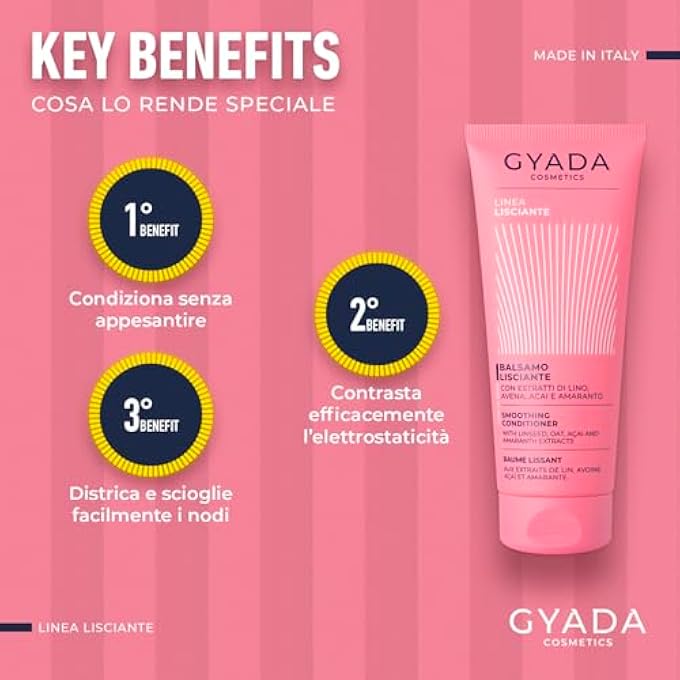 GYADA COSMETICS , SMOOTHING, LIGHTWEIGHT, DISCIPLINING AND ANTI-STATIC CONDITIONER FOR SMOOTH, SILKY AND SHINY HAIR, 200 ML - Image 3